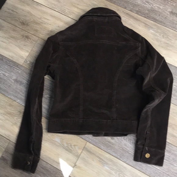 Levi Strauss dark brown corduroy jean jacket sz M euc - Picture 3 of 5